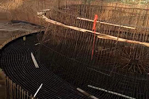 镇江砼烟囱新建施工现场