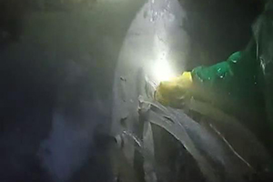 镇江消防水池堵漏现场
